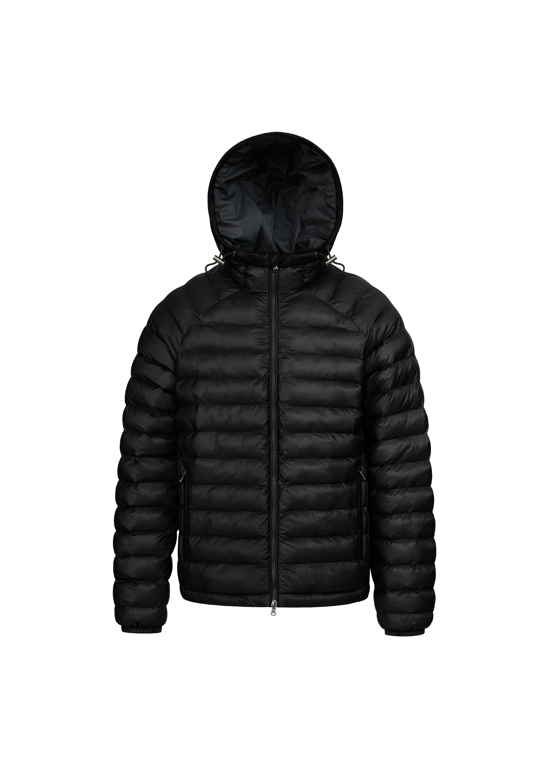 Sandbanks Hooded Ripstop Micro Puffer Jacket Black