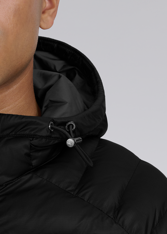 Sandbanks Hooded Ripstop Micro Puffer Jacket - Black