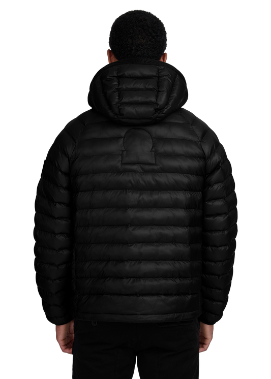 Sandbanks Hooded Ripstop Micro Puffer Jacket - Black