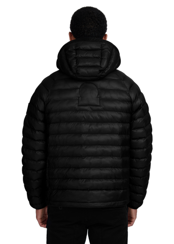 Sandbanks Hooded Ripstop Micro Puffer Jacket - Black