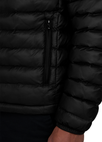 Sandbanks Hooded Ripstop Micro Puffer Jacket - Black