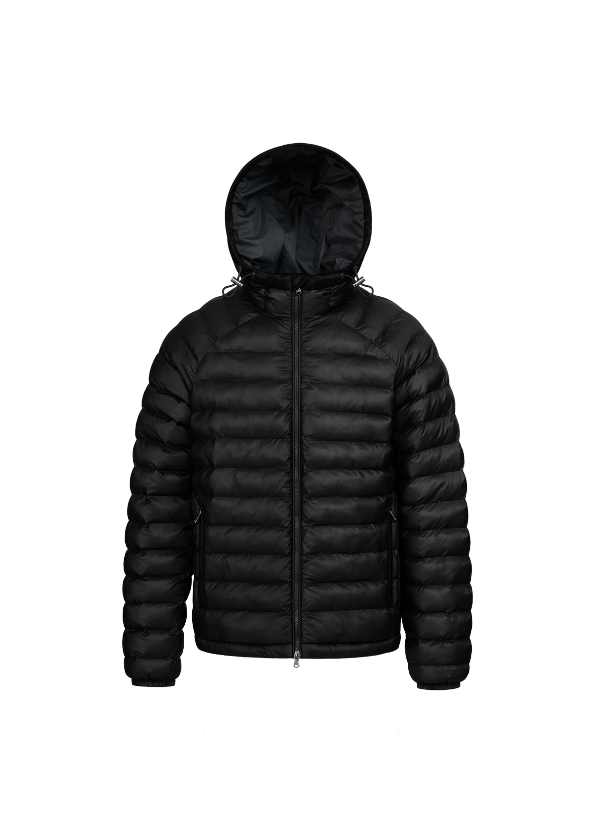 Sandbanks Hooded Ripstop Micro Puffer Jacket - Black