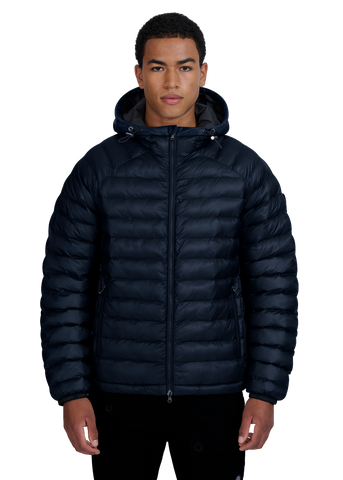 Sandbanks Hooded Ripstop Micro Puffer Jacket - Navy