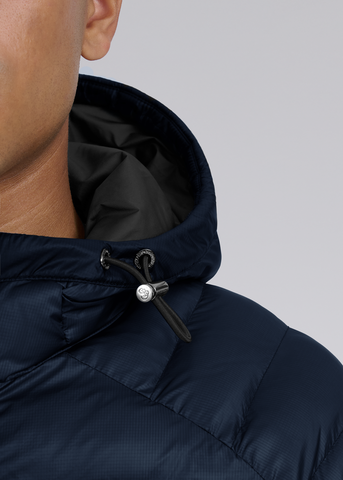 Sandbanks Hooded Ripstop Micro Puffer Jacket - Navy