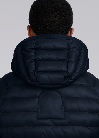 Sandbanks Hooded Ripstop Micro Puffer Jacket - Navy