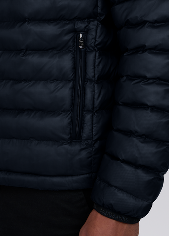 Sandbanks Hooded Ripstop Micro Puffer Jacket - Navy