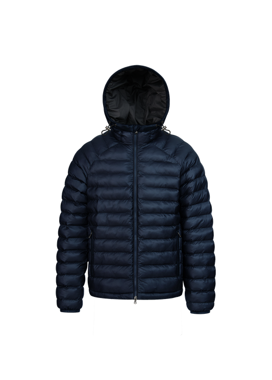 Sandbanks Hooded Ripstop Micro Puffer Jacket - Navy