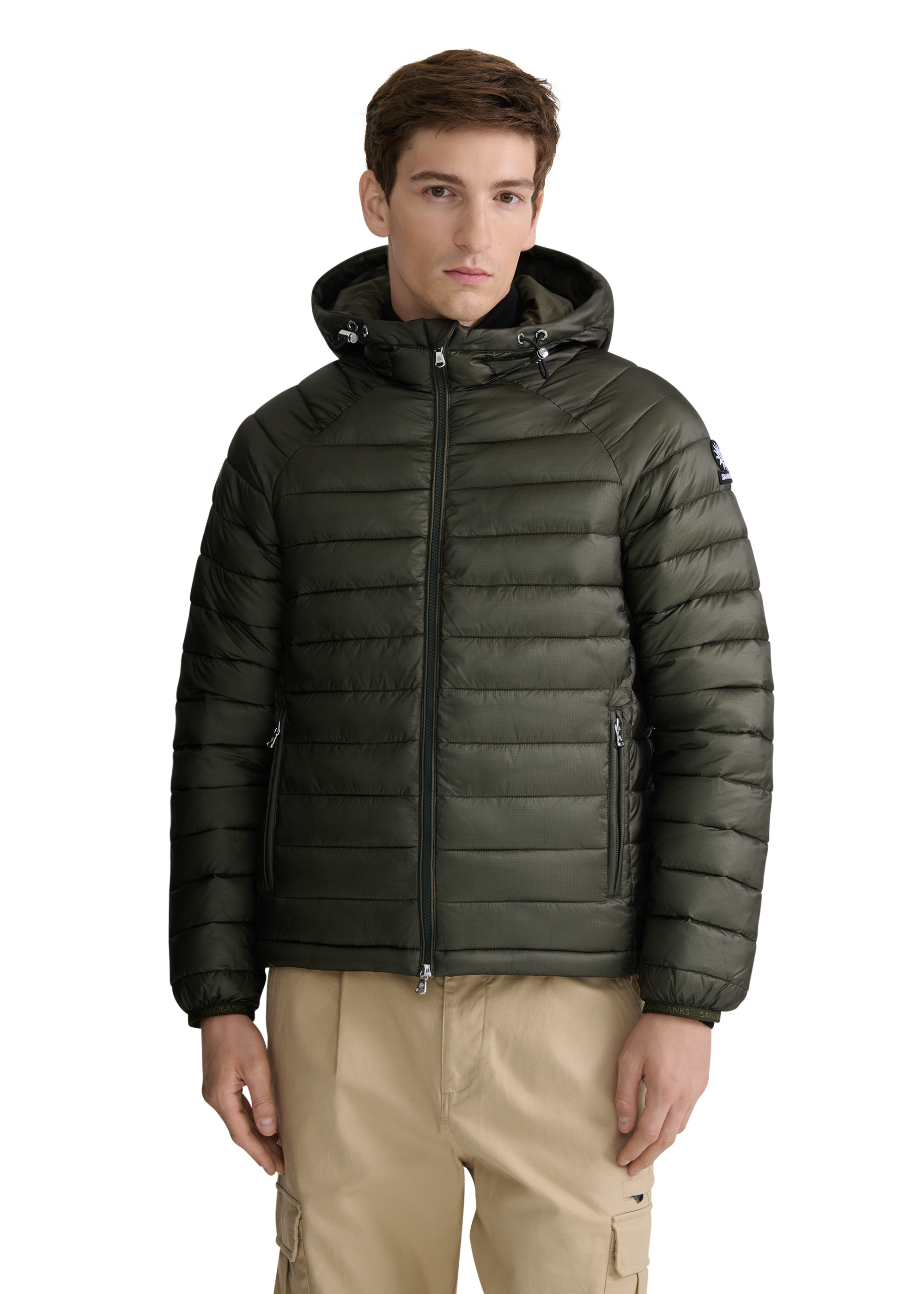 Ragland Hooded Micro Puffer - Olive