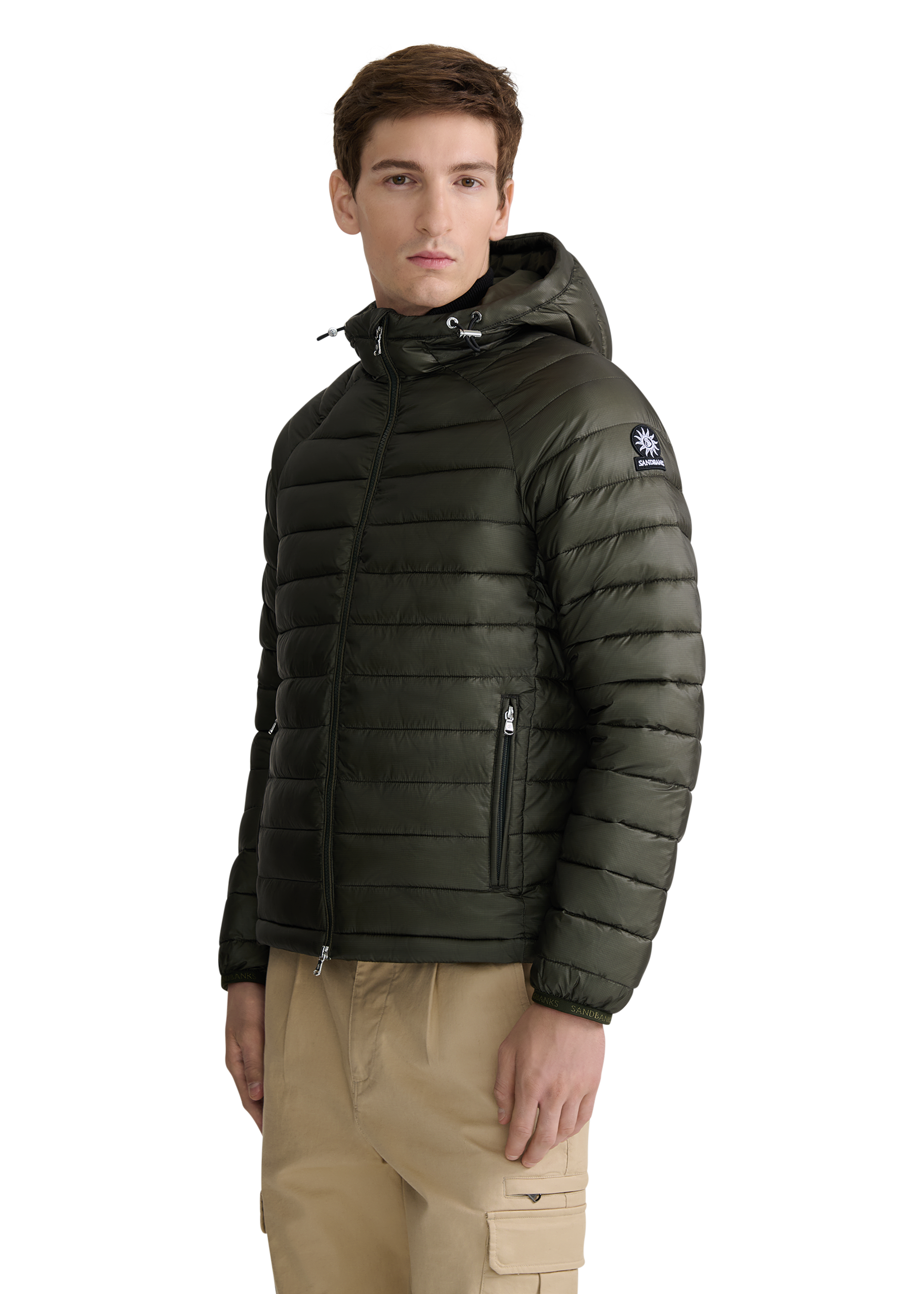 Ragland Hooded Micro Puffer - Olive