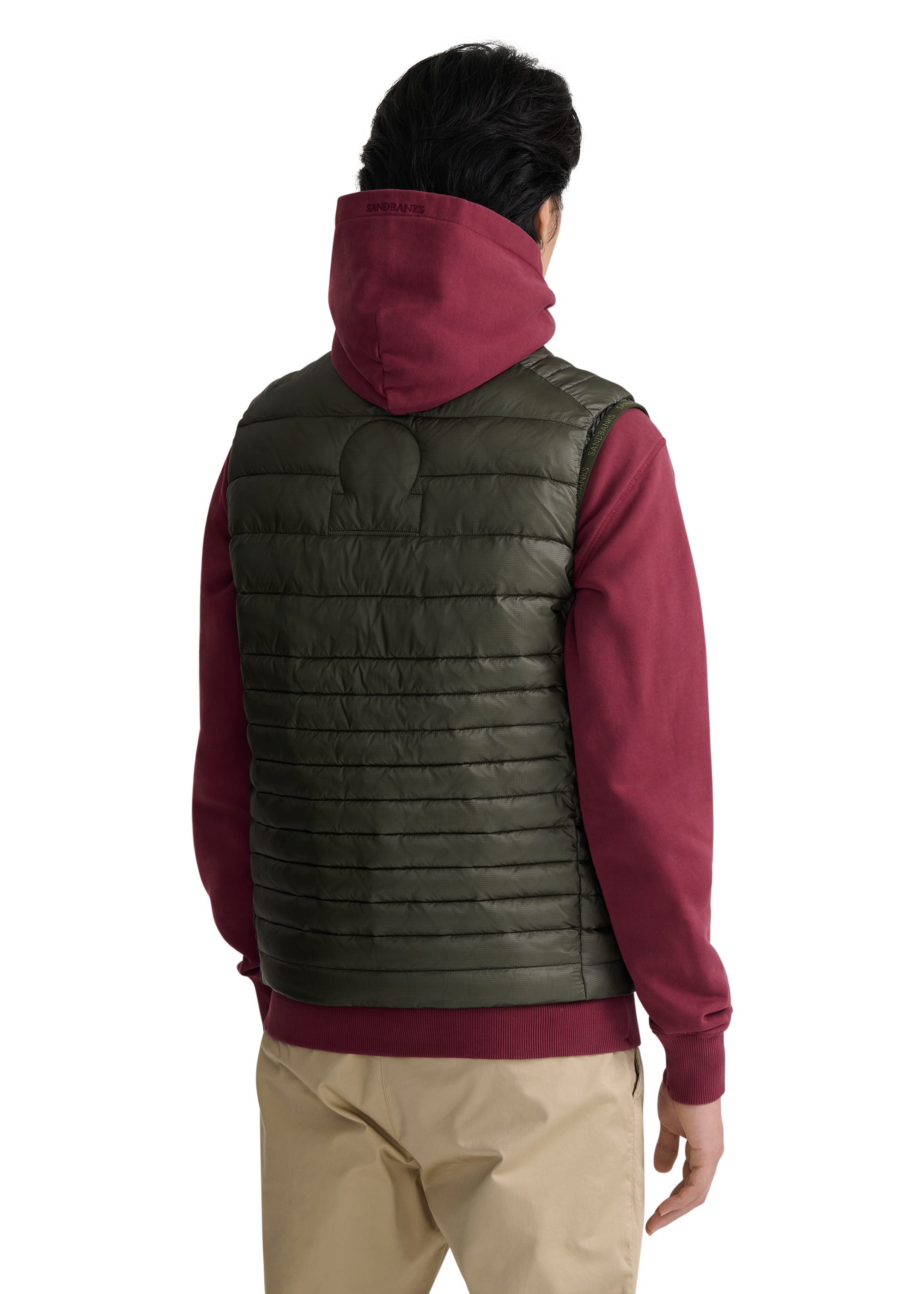 Sandbanks Ripstop Micro Puffer Gilet - Olive