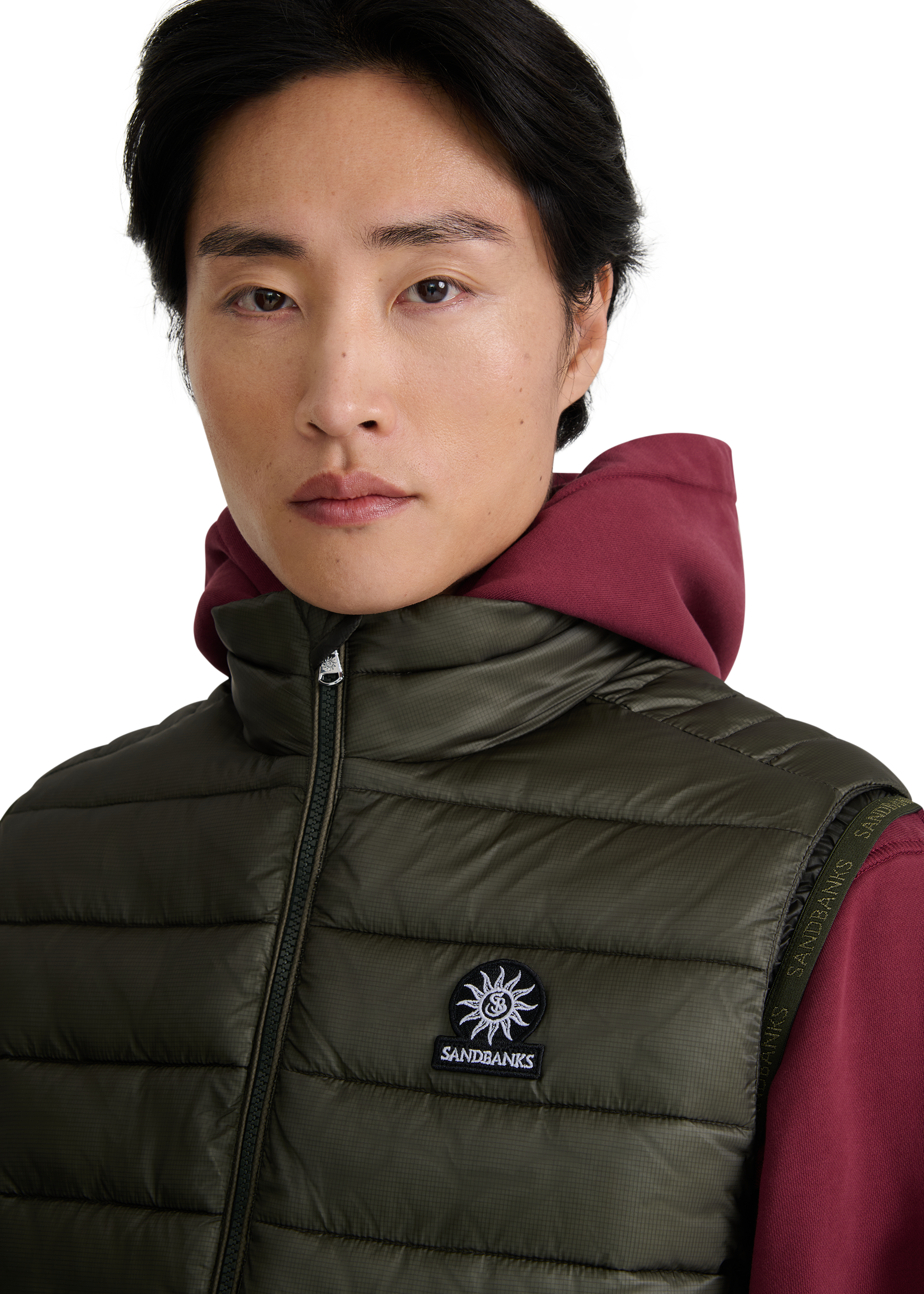 Sandbanks Ripstop Micro Puffer Gilet - Olive
