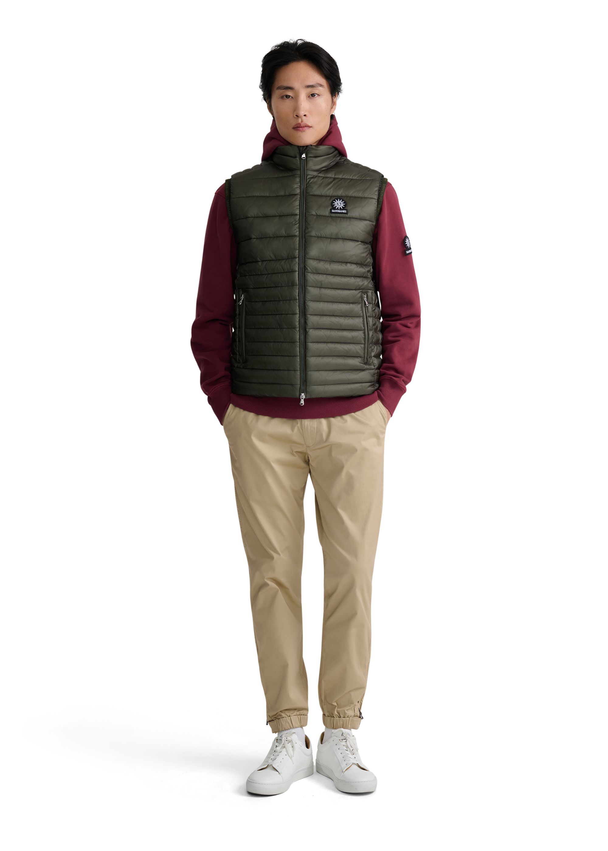 Sandbanks Ripstop Micro Puffer Gilet - Olive