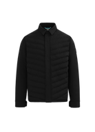 Eaton Chevron Quilted Overshirt - Black