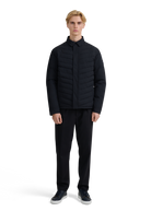 Eaton Chevron Quilted Overshirt - Black