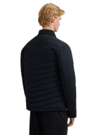 Eaton Chevron Quilted Overshirt - Black