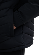 Eaton Chevron Quilted Overshirt - Black