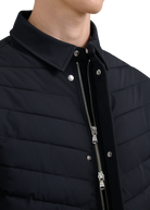 Eaton Chevron Quilted Overshirt - Black