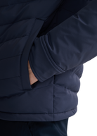 Eaton Chevron Quilted Overshirt - Navy