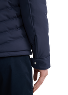 Eaton Chevron Quilted Overshirt - Navy