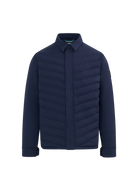 Eaton Chevron Quilted Overshirt - Navy