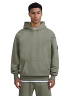 Sandbanks Badge Logo Hoodie - Army