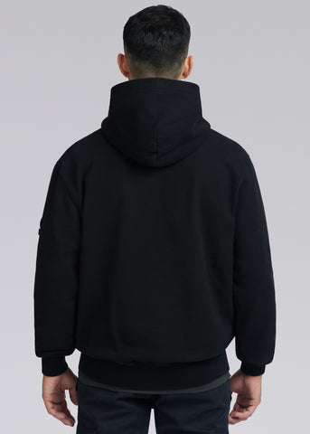 Sandbanks Badge Logo Hoodie - Black