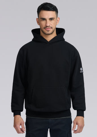 Sandbanks Badge Logo Hoodie - Black