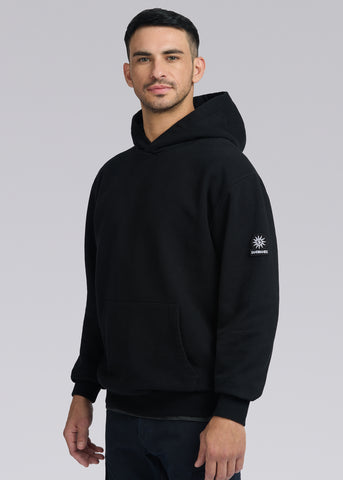 Sandbanks Badge Logo Hoodie - Black