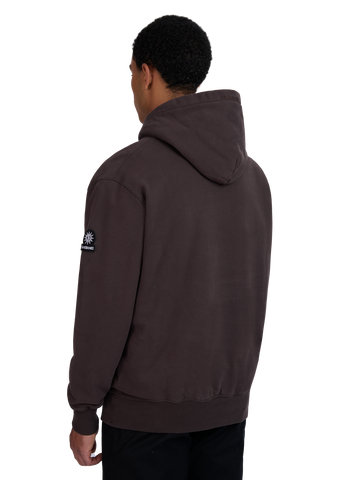 Sandbanks Badge Logo Hoodie - Brown