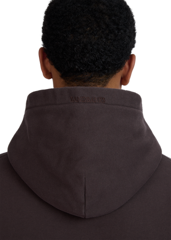 Sandbanks Badge Logo Hoodie - Brown