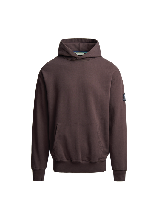 Sandbanks Badge Logo Hoodie - Brown