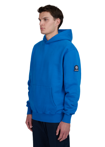 Sandbanks Badge Logo Hoodie - Cobalt Blue
