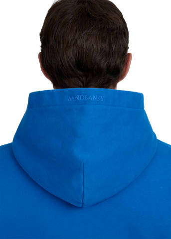 Sandbanks Badge Logo Hoodie - Cobalt Blue