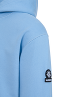 Sandbanks Badge Logo Hoodie - Dusty Blue