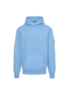 Sandbanks Badge Logo Hoodie - Dusty Blue