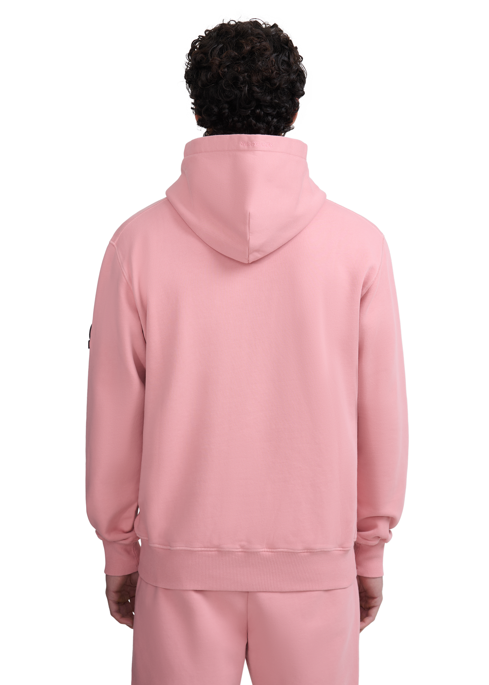 Sandbanks Badge Logo Hoodie - Dusty Pink