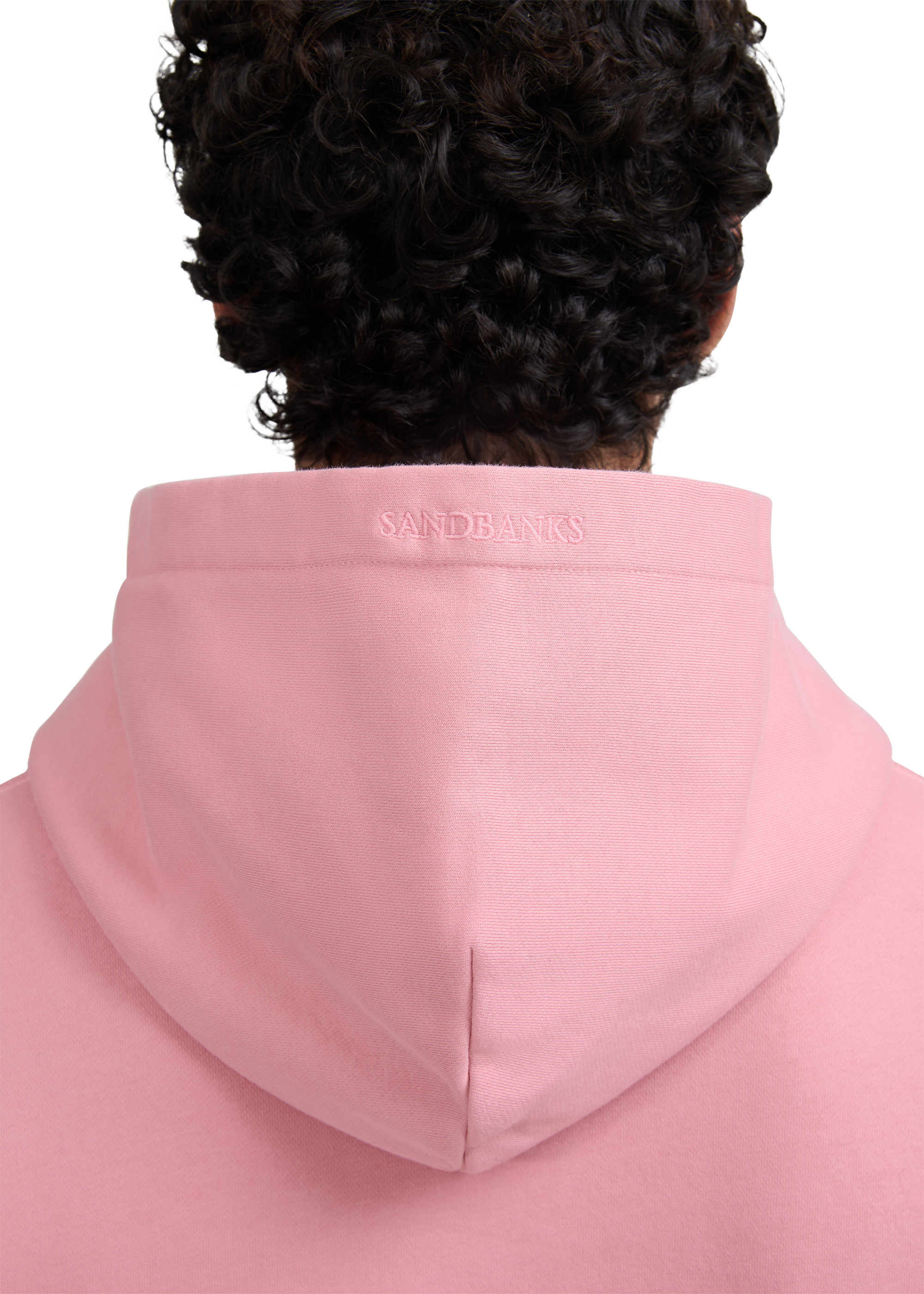 Sandbanks Badge Logo Hoodie - Dusty Pink