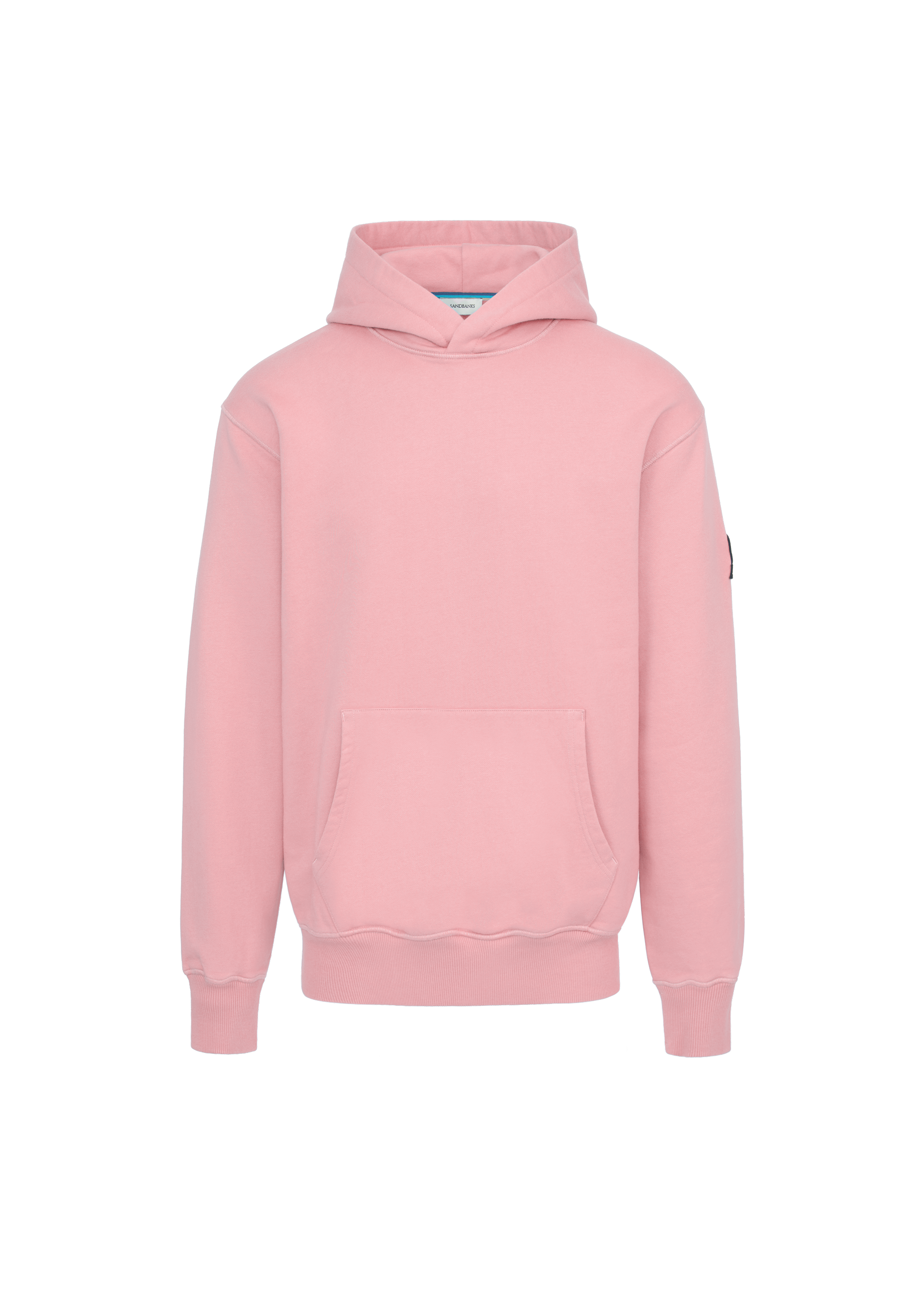 Sandbanks Badge Logo Hoodie - Dusty Pink
