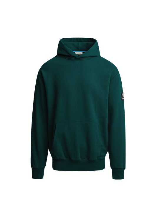 Sandbanks Badge Logo Hoodie - Emerald Green
