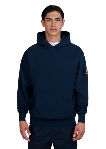 Sandbanks Badge Logo Hoodie - Navy