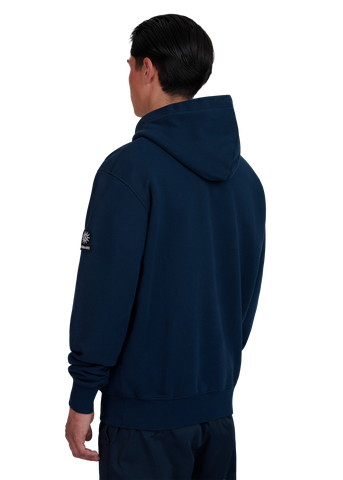 Sandbanks Badge Logo Hoodie - Navy