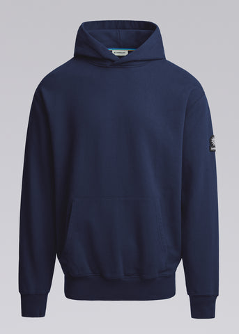 Sandbanks Badge Logo Hoodie - Navy