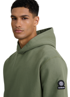 Sandbanks Badge Logo Hoodie - Olive