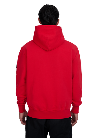 Sandbanks Badge Logo Hoodie - Red