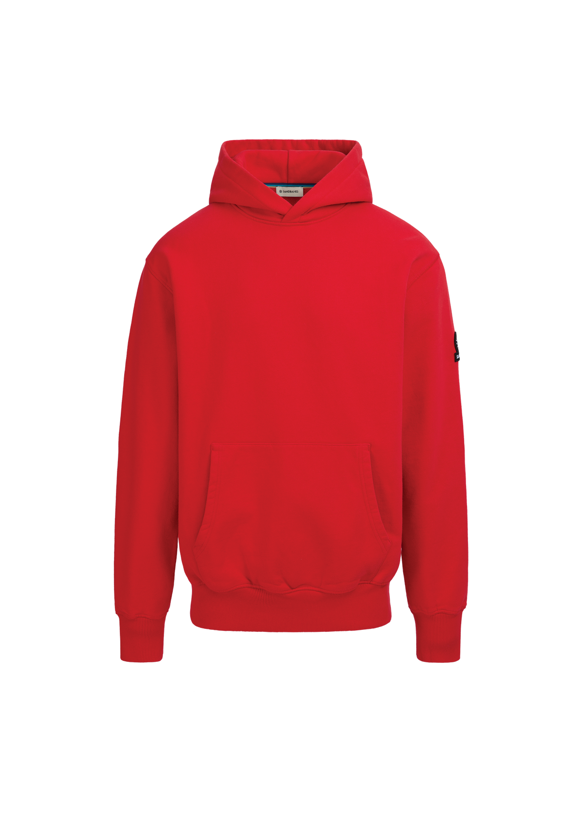 Sandbanks Badge Logo Hoodie - Red