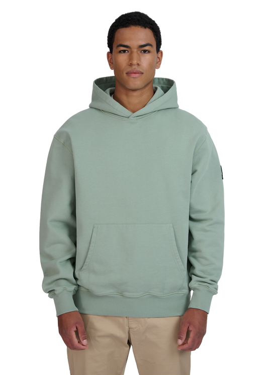 Sandbanks Badge Logo Hoodie - Sage