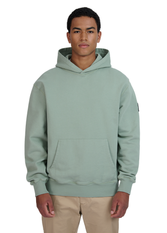 Sandbanks Badge Logo Hoodie - Sage