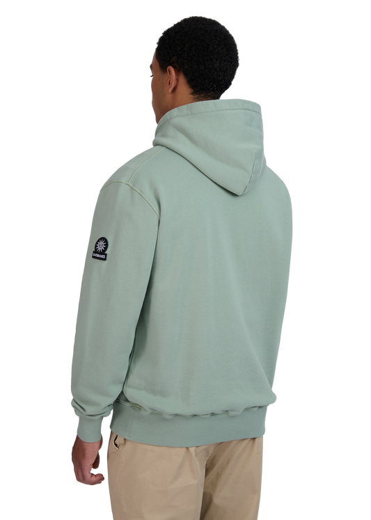 Sandbanks Badge Logo Hoodie - Sage