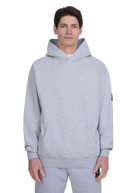 Sandbanks Badge Logo Hoodie - Grey Marl