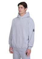 Sandbanks Badge Logo Hoodie - Grey Marl